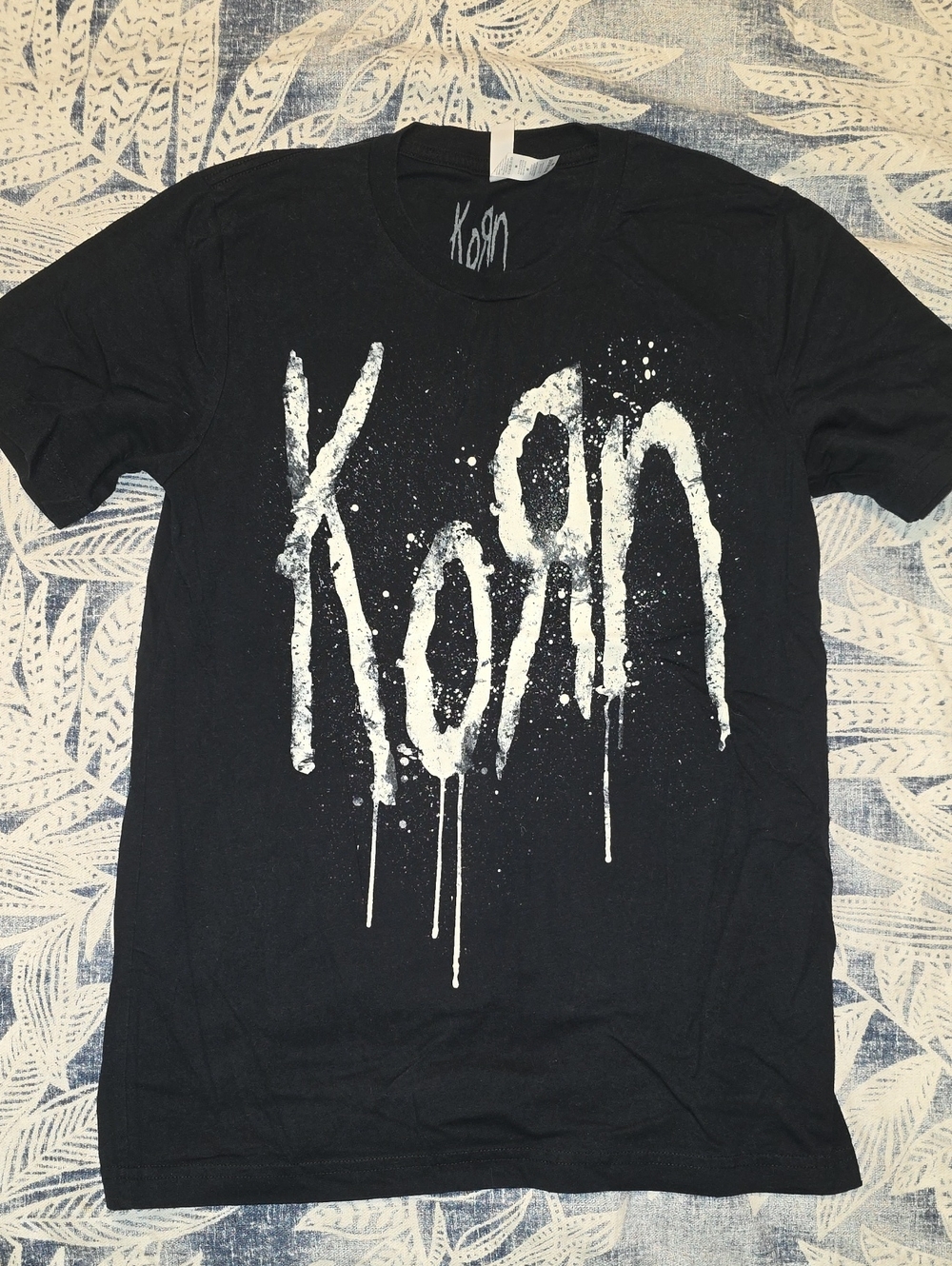 Korn Logo Black Graphic Band Tee
